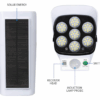 4 pcs solar motion sensor lights