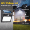 2 Pcs Outdoor Solar Lamp with motion sensor