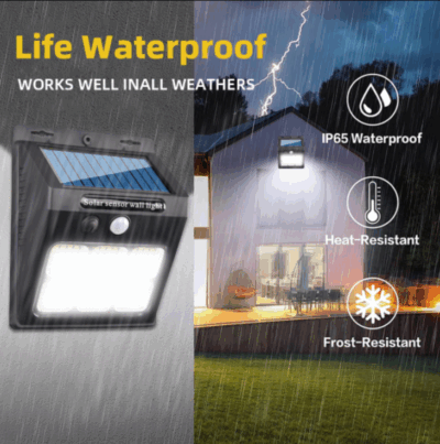 2 Pcs Outdoor Solar Lamp with motion sensor