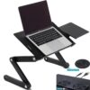 Adjustable Aluminium laptop stand with rechargeable wireless mouse