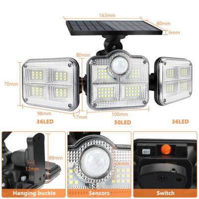 Compound Solar Lamp with motion Sensor